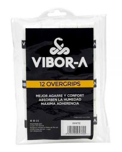 [VIBACCGRIP7695] BOLSA DE OVERGRIP VIBOR-A PERFORADO (BLANCO)